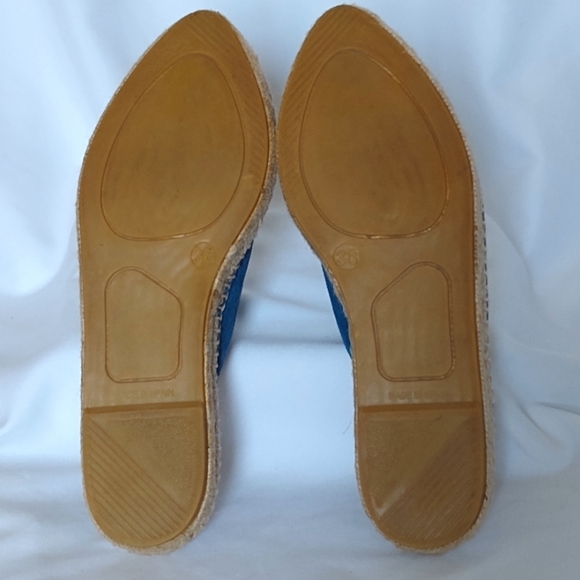 Pinaz Navy Blue Suede Espadrilles Sz 38EU NEW